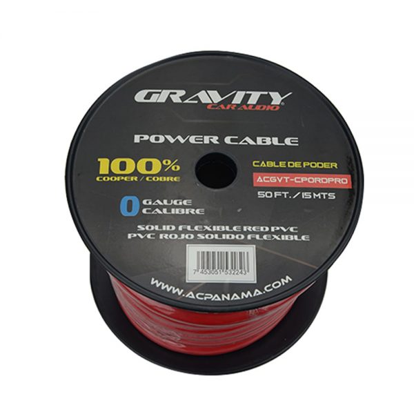 Tomar un baño salvar acre Cable de Poder 100%cobre 15m Calibre 0 Rojo - CP0RDPRO - Gravity Car Audio,  Amplificadores, Subwoofers, Speakers y Cables